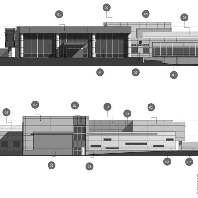 Atrium Elevations 1 B&W